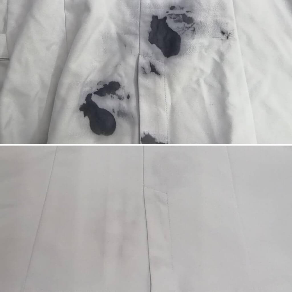 名前ペン原液除去後