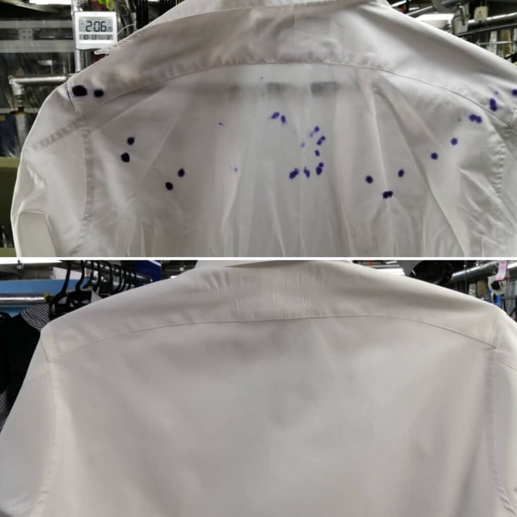 ボールペンインク除去